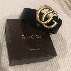 Gucci double g womens belt - Black